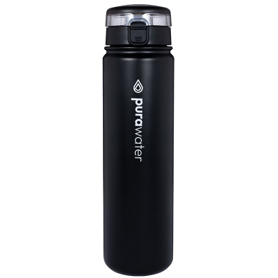 Pura Water - Water Filtering Bottle - Max - Stainless Steel - 680ml