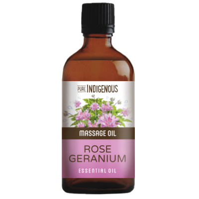 Pure Indigenous Rose Geranium Massage Oil