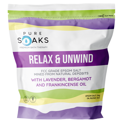 Pure Soaks Bath Therapy Salts - Relax & Unwind