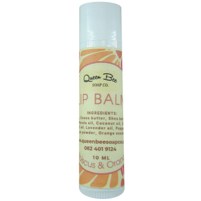 Queen Bee Soap Co Lip Balm Tube Hibiscus & Orange
