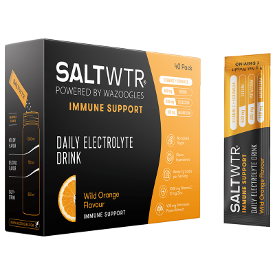 SaltWTR Wild Orange - Sugar-free Electrolytes - Immune Support Hydration - 40 pack