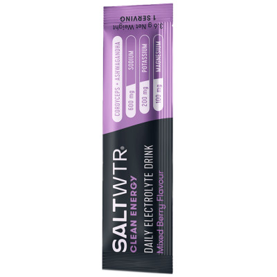 SaltWTR Mixed Berry - Sugar-free Electrolytes, Clean Energy Hydration - Single Sachet