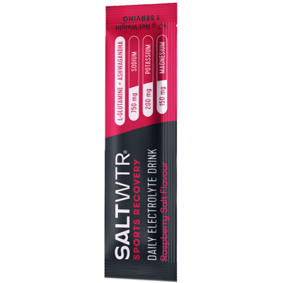 SaltWTR Raspberry Salt - Sugar-free Electrolytes - Sports Recovery Hydration - Single Sachet 