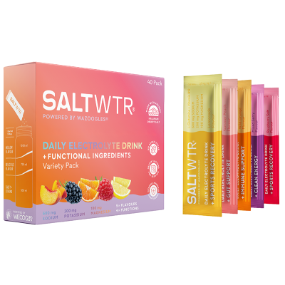 SaltWTR Variety Pack - Sugar-free Electrolytes - Clean Hydration - 40 pack