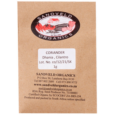 Sandveld Seeds Coriander Dhania Cilantro