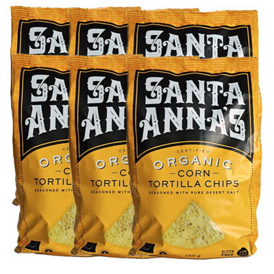 Santa Anna's Organic Corn Chips, 250g x 6