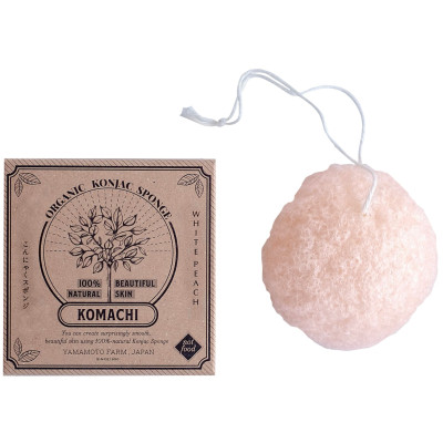 Setamono Japan Made 100% Organic Konjac Sponge - White Peach