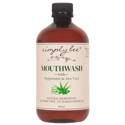 Simply Bee Mouthwash with Peppermint & Aloe Vera