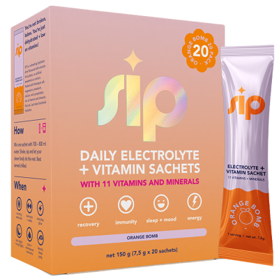 Sip Daily Electrolyte & Vitamin Sachets Orange Bomb