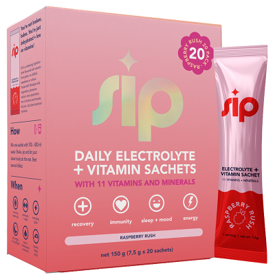 Sip Daily Electrolyte & Vitamin Sachets Raspberry Rush