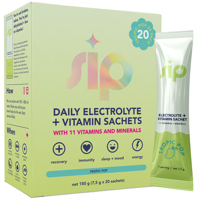 Sip Daily Electrolyte & Vitamin Sachets Tropical Pop