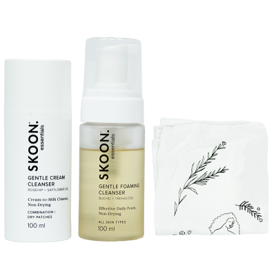 SKOON. Essentials Double Cleanse Duo - Gentle Cream + Foaming Cleanser