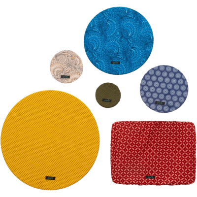 Greenie Food Cover Shweshwe - Rainbow 6 Pack