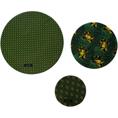 Greenie Food Cover Shweshwe - Green 3 Pack