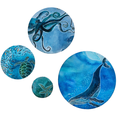 Greenie Food Cover Artist Range - Puddings & Pickles (Ocean)