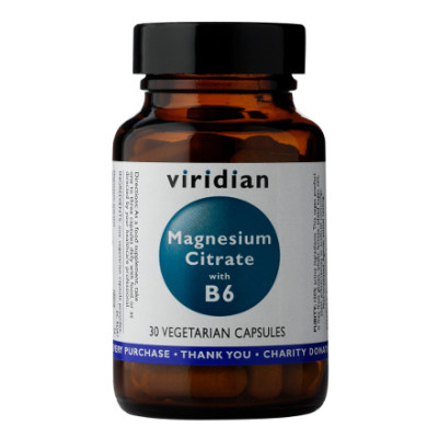 Viridian Magnesium Citrate with B6, 30 Capsules