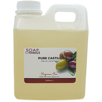 Soap n Things Pure Liquid Castile Soap Fragrance Free - 1L Bulk