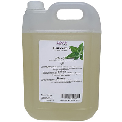 Soap n Things Pure Liquid Castile Soap Shower Fresh - 5L Bulk