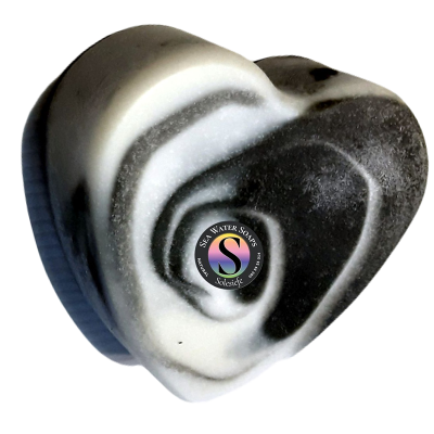 Soleseife Charcoal Sea Water Heart Soap