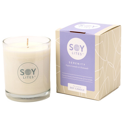 Soylites Frosted Aromatherapy Candle - Serenity, 220ml