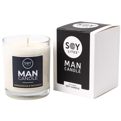SoyLites Man Candle with Sandalwood & Patchouli
