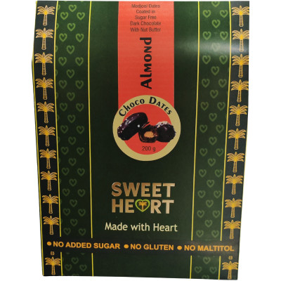 Sweet Heart Choco Dates filled with Almond Butter