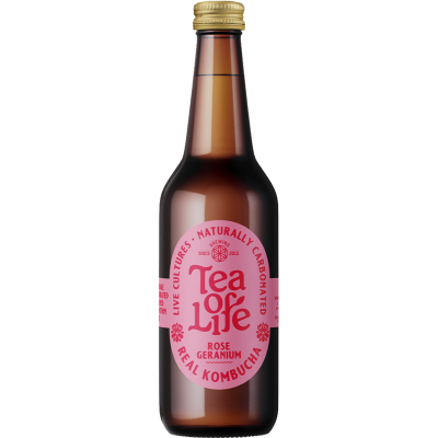Tea of Life Rose Geranium Raw Kombucha