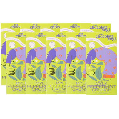 The Chocolate Yogi Mylk Peppermint Crunch Chocolate x 10