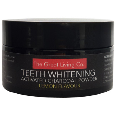 The Great Living Co Activated Charcoal Teeth Whitening Powder - Lemon