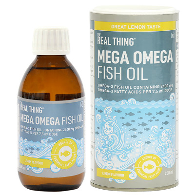 The Real Thing Mega Omega Fish Oil Liquid - Lemon