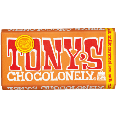 Tony’s Chocolonely Caramel Sea Salt Milk Chocolate 180g
