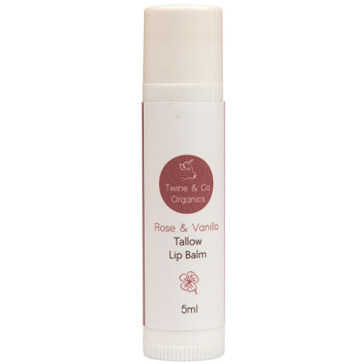 Twine & Co Organics Tallow Lip Balm - Rose & Vanilla