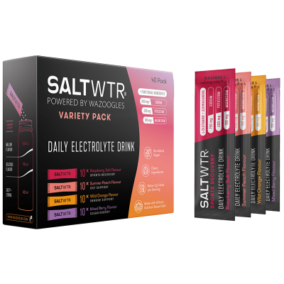 SaltWTR Variety Pack - Sugar-free Electrolytes - Clean Hydration - 40 pack