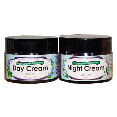 Victorian Garden Lavender & Cucumber Day Cream & Lavender & Chamomile Night Cream - Value Pack