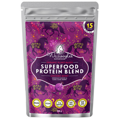 Wazoogles Unicorn Berry Superfoods Protein Shake , 500g
