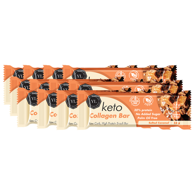 Youthful Living Keto Collagen Bar - Salted Caramel x 12
