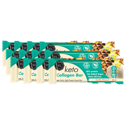 Youthful Living Keto Collagen Bar - Vanilla Almond x 12