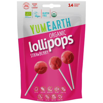 Yum Earth Organic Strawberry Pops - Strawberry