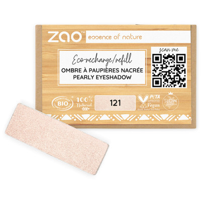 Zao Essence of Nature Refill rectangle Eye shadow - Pearly Ivory