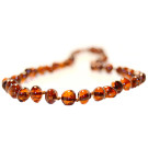 Baltic Amber Teething Necklace - Cognac