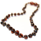 Baltic Amber Teething Necklace - Dark Cherry
