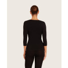 Boody Bamboo 3/4 Sleeve Scoop Top - Black