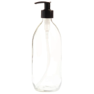 Essentially Natural Clear Glass Bottle with Pump Dispenser