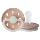 FRIGG Silicone Glow in the Dark Moon Pacifier - Blush - Size 2