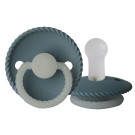 FRIGG Silicone Glow In The Dark Rope Pacifier Size 2 -  Stone Blue
