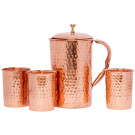 Just Copper Dimple Copper Jug and Cup Set 