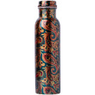Just Copper Paisley Printed Copper Bottle 
