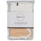 Maccie 2-in-1 Burp Cloth + Bib - Scandi Animals / Beige 