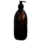 Monstera Amber Bottle with Black Pump - 500ml