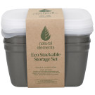 Natural Elements Eco Stackable Storage Set. Medium 900ml